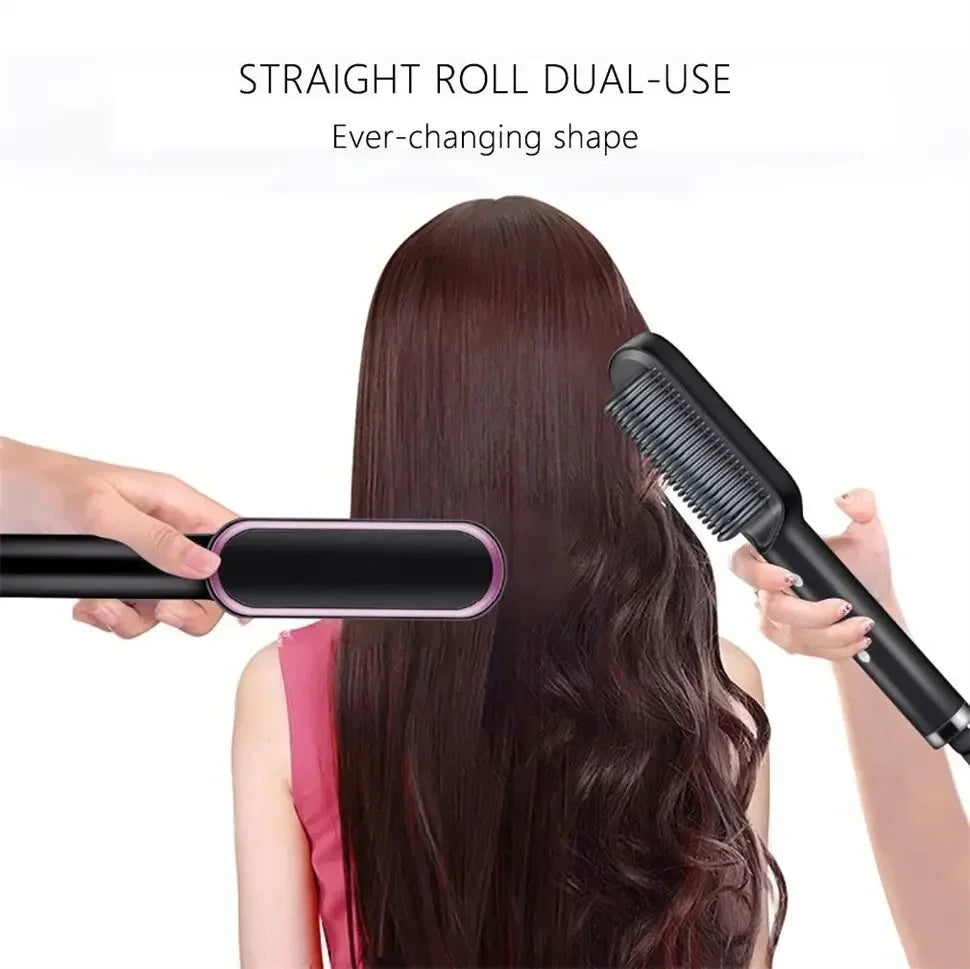 Hair Straightener Comb Brush